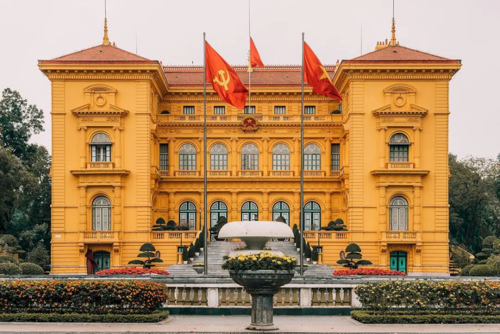 The Presidential Palace - one of the most important building near Hanoi B52 Victory Museum 